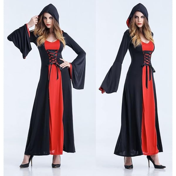 Amazon.co.jp: [Wrpower] モーティシア アダムス コスプレ衣装 ドレス