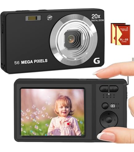 Amazon | デジカメ4K56MP小型デジタルカメラポケットカメラ4K動画AF
