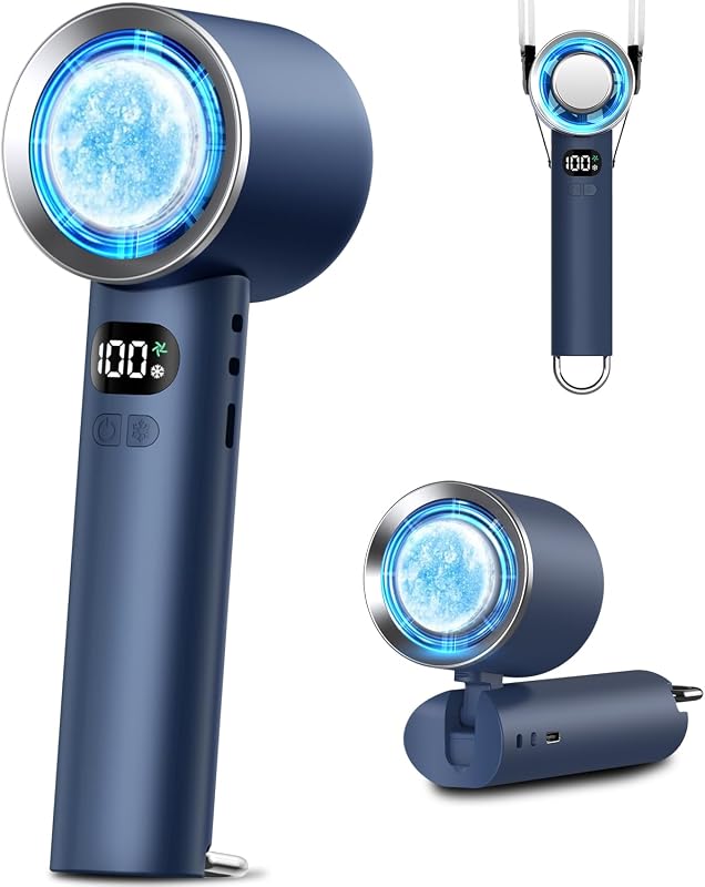 Handy Fan (2026 Summer Innovation, Instant Cooling, 6,800 mAh Large Capacity), Portable Fan, Cooling Plate, Handheld Fan, 1 Second Rapid Cooling Sensation, Powerful Fan, Stepless Air Flow Adjustment