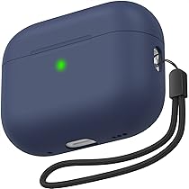 AirPods Pro用アップグレードケース耐衝撃保護カバー ダークブルー Amazon | AirPods Pro用アップグレードケース 耐衝撃保護カバー 4 in 1