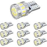 BORDAN T10 LED ホワイト 爆光 キャンセラー内蔵 ポジションランプ ナンバー灯 ルームランプ 高耐久 無極性 3014LED素子6000K DC12V 2.4W 10個入