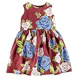 カーターズ Carter's ワンピース ノースリーブ フラワープリント サティーン織 Floral Sateen Dress 24M (83-86cm)