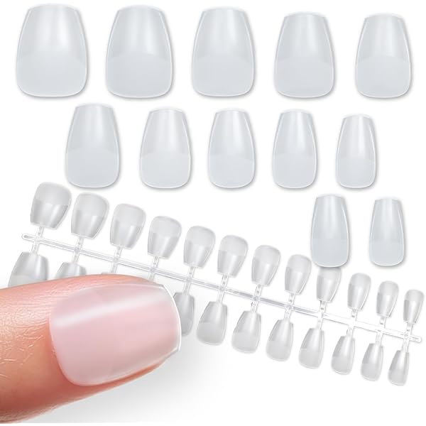 Amazon | HAPVITAL ネイルチップ 超薄 ショート ミディアム