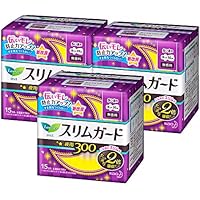 【まとめ買い】 ロリエ スリムガード しっかり夜用羽つき 30cm 15コ入 &times; 3セット(45コ)