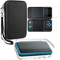 Nintendo New 2D LL 用 保護ケース + ニンテンドー 2DSLL用 保護フィルム AFUNTA 2DSLL コンソール用 EVAケース 付 液晶保護フィルム