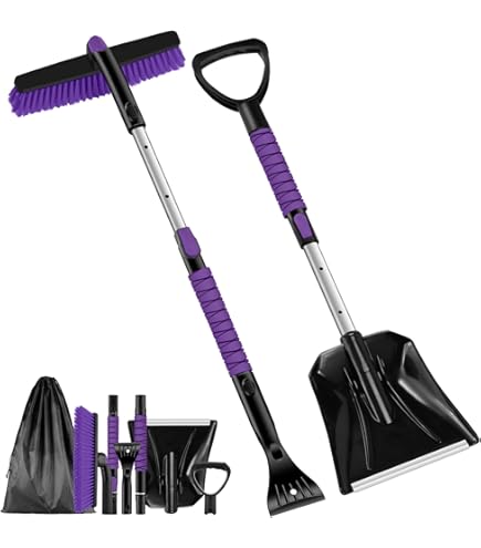 Amazon.co.jp: 雪かきセット 雪かきスコップ 車用 伸縮式3in1 車載