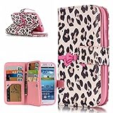 Zeebox Galaxy S3 手帳型 ケース スタンド機能 カード収納ホルダー 衝撃吸収 Samsung Galaxy S3 対応 高品質 保護カバー 生涯補償付き (ピンク #5)