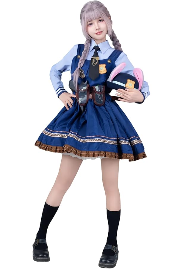 ズートピア ジュディ コスプレ 仮装一色 警察官コスチュームセット 耳付き Amazon.co.jp: longmucos ズートピア ジュディ 警察制服