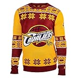 NBA Cleveland CavaliersユースBoys長袖醜いセーター、バーガンディ、Small ( 8 )