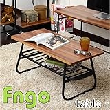Fngo センターテーブル ローテーブル リビングテーブル 木製テーブル テーブル 金属 アイアン パイプ メラミン 北欧 (ブラウン)