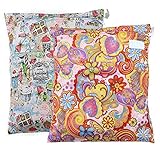 Yarra Modes 2 pcs Baby Wet and Dry Cloth Diaper Bags (Flower and Candy Ice Cream) by Yarra Modes