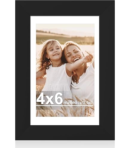 Amazon.co.jp: 写真フレーム 8 x 10 ブラック 写真展示用 5 x 7マット