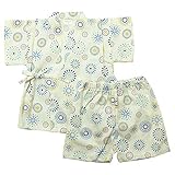 《盛夏 甚平》(ジンベイ) 日本製ベビー男児 サザンクロス生地花火柄甚平スーツ 95cm/オフシロ NO.OG-75540