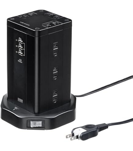 HIDISCタワー型USB付電源タップ （Type-C×2+Type-A×2） Amazon | HIDISC タワー型USB付電源タップ（Type-C×2+Type-A×2）HD