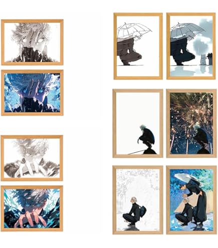 Amazon.co.jp : LACOS 呪術廻戦 灯光画 絵画 五条悟 夏油傑 装飾画