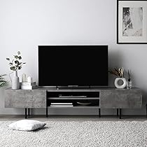 Amazon｜RASIK テレビ台 55型 対応 180cm幅 ストーングレー ローボード