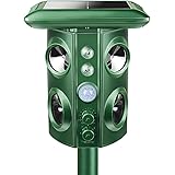 2020強化版 動物撃退器 猫よけ 害獣撃退 野良猫/野良犬/蛇/ネズミ/カラスなど 糞尿被害対策 IP54防水 超音波＋振動モーター＋強力フラッシュライト 赤外線センサー 猫除け 鳥除け 犬除け 蛇除け ネズミよけカラス退治 動物を傷つかない害獣撃