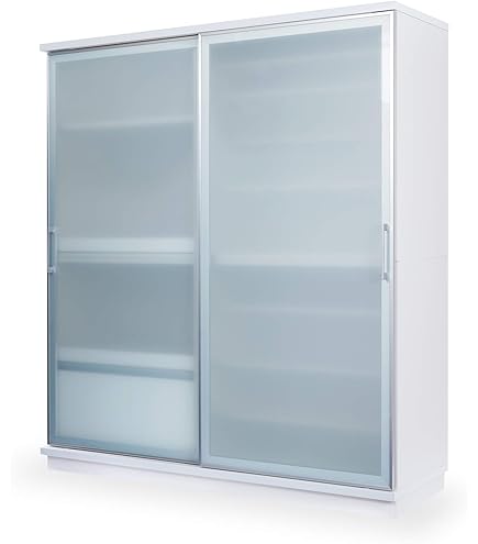 Amazon | 食器棚 キッチンボード ホワイト ブラック 幅182 奥行56 高さ