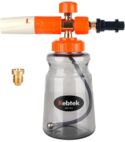 Amazon.co.jp: Kebtekショートガン用 洗車 フォームガン 1L 透明ボトル