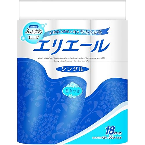 エリエール トイレットペーパー 55m×18ロール シングル パルプ100% リラックス感のある香り