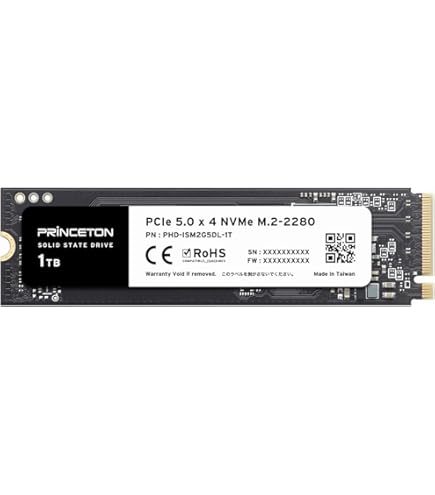 Amazon | プリンストン 内蔵 SSD 2TB PCIe Gen 4.0 x4 NVMe 連続