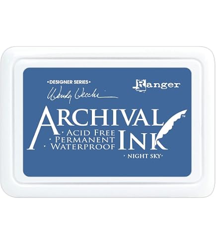 Ranger Archival Vermillion Red Permanent Dye Ink Stamp Pad & Re...
