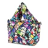 さくらスリングトートバッグ【Made in Tokyo】大容量収納デザイントートバッグ・荷物負荷軽減デザイン幅広ハンドル (ステンドグラスB) SST-006