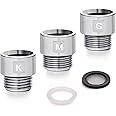 OFFO シャワーヘッド アダプター 3個セット KVK/MYM/東京ガスのシャワーホースとG1/2のシャワーヘッド接続用アダプター 日本語説明書付き クロムメッキ