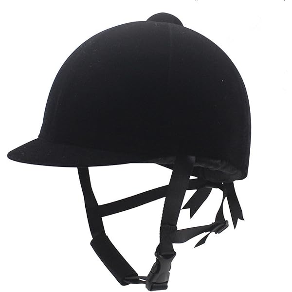 Amazon | 乗馬用ヘルメット、黒の乗馬用防具、サイズ調整可能、洗える  