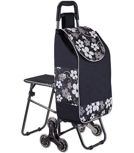 Amazon｜3輪ショッピングカート 椅子付き【座れる 休憩できる】耐荷重