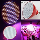 amzmonnsuta　50W E27ガーデン植物育成ライト　レッド植物成長LED電球ランプ 　植物・苗・園芸・温室
