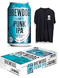 BREWDOG PUNK IPA [ クラフトビール 350ml缶×24本 ]＆オリジナルTシャツセット ステッカー18枚付 ブリュードッグ パンクIPA サイズは３種類から選べます (Lサイズ)