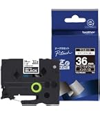 Amazon | ブラザー工業 TZeテープ ラミネートテープ(透明地/黒字) 36mm