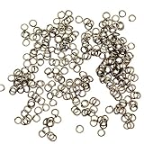 KUKU工房 丸カン 線径0.5mm 500個セット (外径3mm, アンティークゴールド)