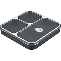 フードマン 弁当箱 立てて運べる 薄型弁当箱 800ml クリアブラック 汁漏れしにくい Wシーリング 4点ロックでしっかり固定 シービージャパン DSK