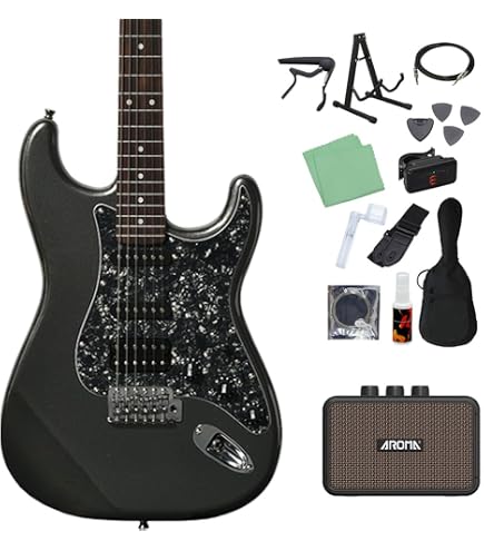 Amazon | Bacchus BST-2-RSM/R-BPPG エレキギター初心者14点セット