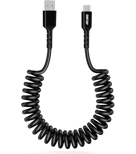 2本 USB - USB Cコイルケーブル 3A/15W 高速充電1~4フィート Amazon.