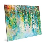 マラカイトドレープWisteria抽象水彩壁アートプリント 16x20 TRE0000066GLS16X20XXX