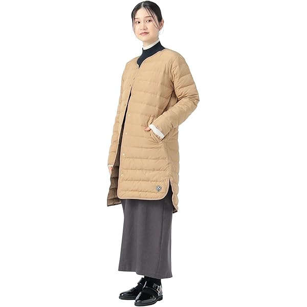 Amazon.co.jp: [ビームスハート] コート 襟ファー付きステッチレス