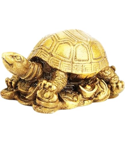 Amazon.co.jp: 真鍮 鶴 亀 風水 縁起 置物 グッズ オブジェ 約6cm