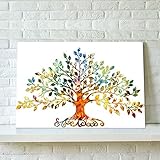 75x50cm picture-abstract colorful leafy tree unframed canvas