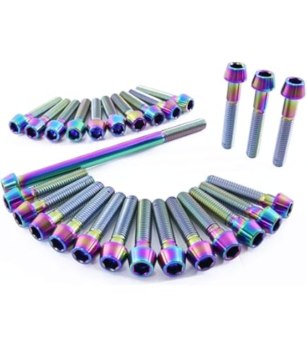 GSX400Sカタナ専用64チタン製クランクケースカバーボルトセット