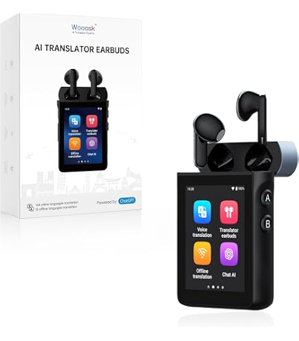 イヤホン Wooask M3 Translator Earbuds 3-in-1 Wooask M3 AI Translation Earbuds Real Time, 144 Languages