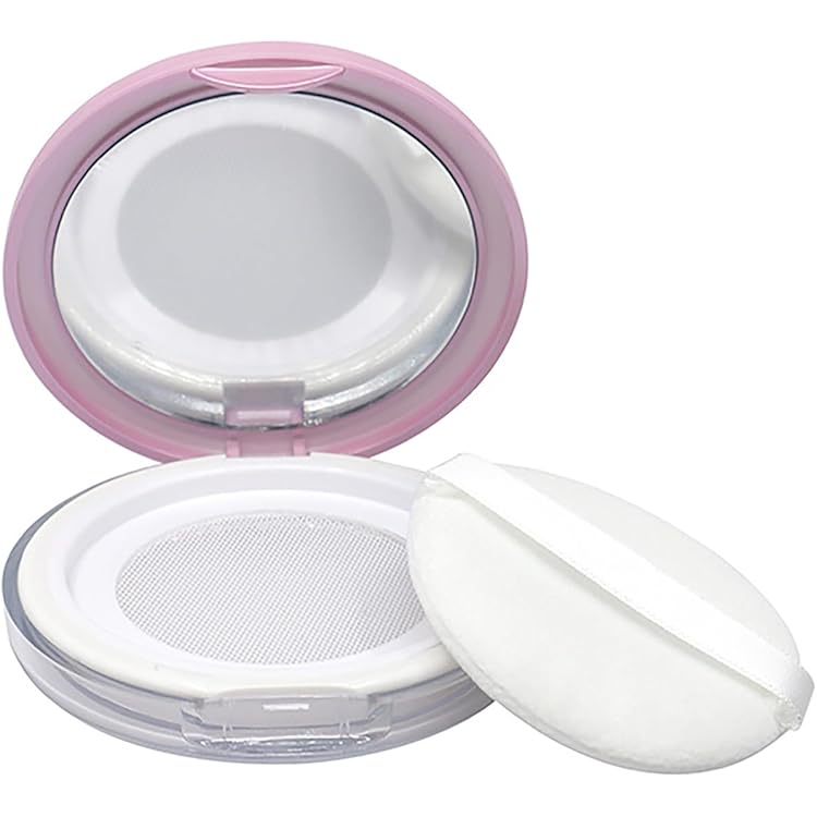 Amazon | HiCollie パウダーケース 鏡付きクリアルース メイク用