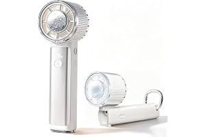シシベラ ハンディファン 2026【4Way 冷却プレート PRO・-26℃瞬間冷却・100段階風量調整】CICIBELLA ハンディファン 冷却ファン 最大約15000rpmの強力送風 90°角度調整 手持ち扇風機 手持ち/首掛け/卓上/吊り下げ対応 携帯扇風機 最大約9.5時間使用 LED残量表示 Type-C対応 扇風機 ハンディ 小型