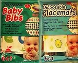 Disposable Baby Bibs & Placemats - 6 Ct Each - Ideal for Home & Travel by Parent Select [並行輸入品]
