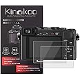 kinokoo 液晶保護フィルム Panasonic デジタルカメラ Lumix DC-LX100M2/DC-LX100 II/DMC-LX100専用 硬度9H 高透過率 耐指紋 気泡無し 強化ガラス 厚さ0.3mm 2枚セット 標識クロス付き(DC