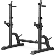 Amazon | BARWING 調節可能なスクワットラック 567kg バーベルスタンド