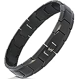 Smarter LifeStyle Elegant Surgical Grade Steel Men's Wide Link Stylish Bracelet, 4 Colors to Choose from