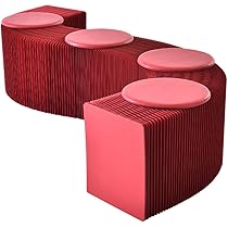 Amazon｜折りたたみ紙スツールソファチェア、紙アコーディオン